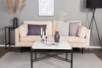3-zitbank Annmari -  - Beige - Polyester Fluweel - Jörn, Huis en Inrichting, Banken | Bankstellen, Verzenden, Nieuw