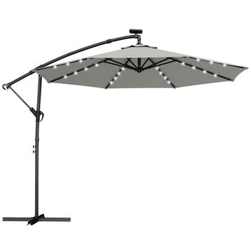 LED Parasol Op Zonne-energie Ca. Ø300 Cm Draaibaar Zonnesche, Verzenden