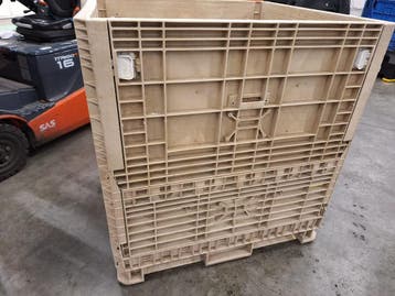 Palletboxen met trechterbodem 100x120cm - Onderlossing, Ophalen, Gebruikt, 100 cm of meer, Opvouwbaar