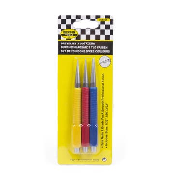 Benson Drevelset - 3-delig - Kleurgecodeerd - Geharde Sta..., Doe-het-zelf en Verbouw, Gereedschap | Handgereedschap, Ophalen of Verzenden