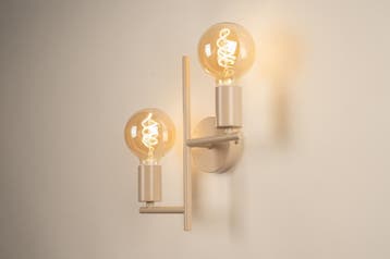 Rietveld Wandlampen - Beige - Metaal, Verzenden, Nieuw