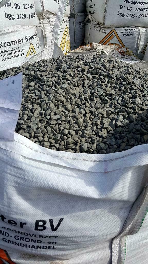 Lente actie! Basalt split antraciet, levering Noord Holland, Tuin en Terras, Tegels en Klinkers, Overige typen, Nieuw, 10 m² of meer