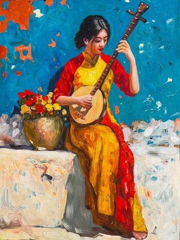 Nguyn V.L (1993) - Mélodie du soleil 80 60 cm - No
