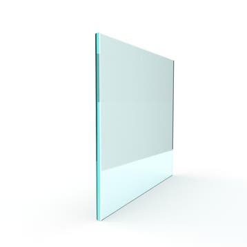 Enkel glas gehard blank melkglas 8 mm geslepen, Ophalen of Verzenden, Nieuw