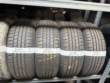 185-55-15 Kumho Zomerbanden 7mm Incl Montage 185 55 15, Ophalen, Gebruikt, 15 inch, 185 mm