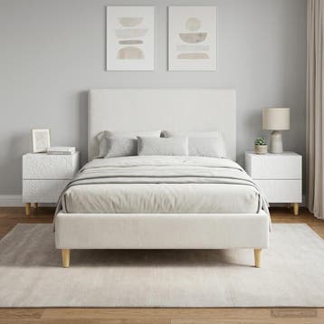 vidaXL Nachtkastje 2 pcs Wit 43 x 34,5 x 48 cm Bewerkt hout, Minder dan 45 cm, Verzenden, Nieuw, Minder dan 55 cm