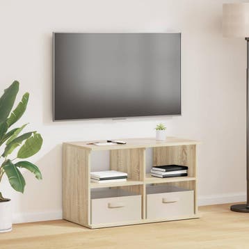 vidaXL TV-standaard met lade Sonoma Eiken 79 x 40 x 48 cm, Verzenden, Nieuw, 50 tot 100 cm, Minder dan 100 cm