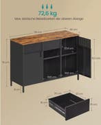 Industriële Kast 110 cm – Houten Lade en Stalen Frame, Verzenden, Nieuw in verpakking