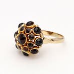 Ring - 14 karaat Geel goud - Granaat, Nieuw