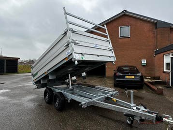 JCS Tandemas 3-zijdige kipper paraboolvering 3500kg, 335x185, Auto diversen, Ophalen, Nieuw