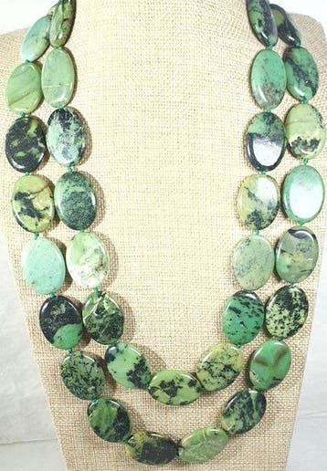 Natuurlijke groene chrysoprase - ZEER ZELDZAM - Trekt