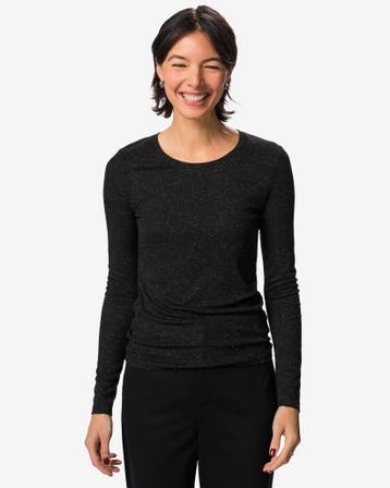 HEMA Dames T-shirt zwart, Kleding | Dames, Verzenden, Nieuw