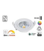 Inbouw LED Spot Dim To Warm | Wit | Badkamer geschikt, Huis en Inrichting, Lampen | Spots, Ophalen of Verzenden, Nieuw, Led