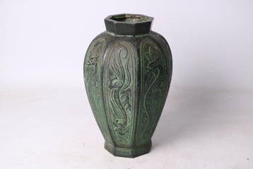 Vaas - Brons - Japan - Elegante Drijvende Draak (Zonder