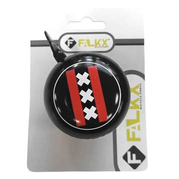 Falkx BE0801A Bel Amsterdam 60mm (Bellen & Toeters, Fiets), Fietsen en Brommers, Fietsaccessoires | Overige Fietsaccessoires, Ophalen of Verzenden