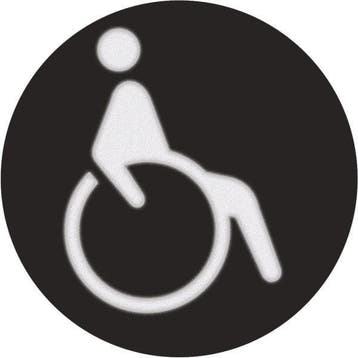 Hager Berker Folie Opdruk Rolstoelsymbool voor Ronde LED, Verzenden, Nieuw, Overige typen