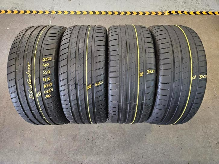 255/40/20 101Y AO BRIDGESTONE ZOMERBANDEN 6,5MM PROFIEL 4X, Auto-onderdelen, Banden en Velgen, 20 inch, Erkend duurzaam, Zomerbanden