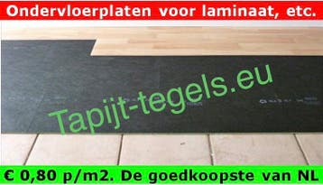 Ondervloer voor Laminaat, Vloerbedekking, Parket, Vinyl, etc, Gebruikt