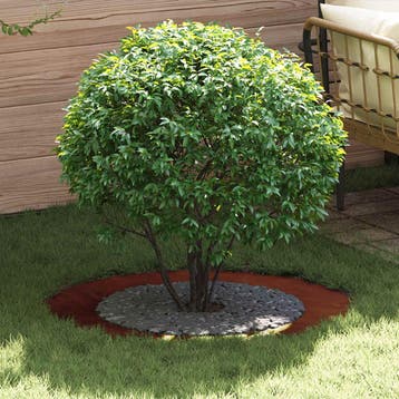 vidaXL geschikt voor platte boomring Roestig Ø60/90 cm, Verzenden, Nieuw, Metaal, 60 tot 100 cm
