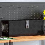 vidaXL Opbergbox 60x23,5x23 cm aluminium zwart, Verzenden, Nieuw