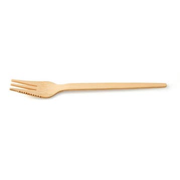 Sier Bamboe Vork met Snijrand 13,5cm 100st., Verzenden, Nieuw