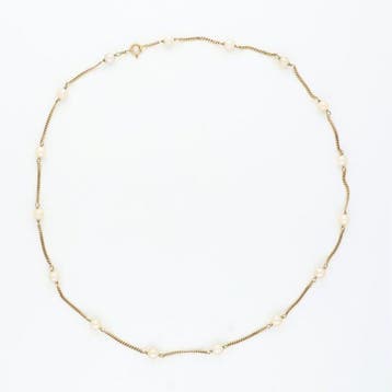 Ketting - 18 karaat Geel goud Parel
