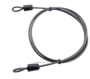 Staalkabeltjes met lussen voorzien van draadklem - 2.5mm, Verzenden, Nieuw