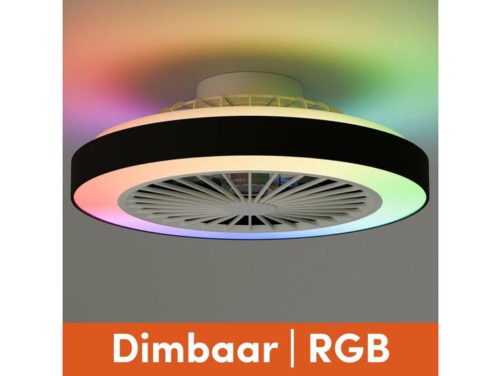 Nolt Cyra - Plafondventilator met Verlichting - LED RGBW -, Huis en Inrichting, Lampen | Plafondlampen, Nieuw, Verzenden