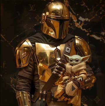 Giuliart2025 - Golden Mandalorian and baby Yoda, Cd's en Dvd's, Nieuw in verpakking