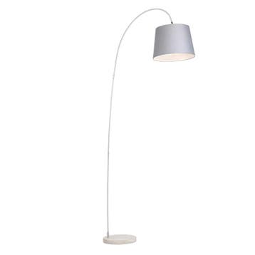 Smart booglamp staal met grijs incl. wifi A60 - Bend, Verzenden, Nieuw, Modern