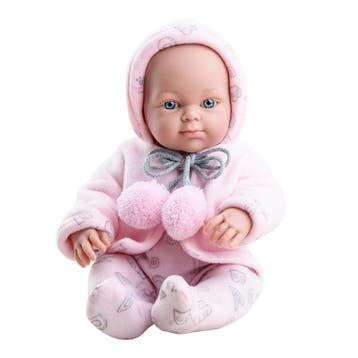 Babypop 32 cm met roze outfit en pompoms - Paola Reina, Ophalen of Verzenden, Nieuw