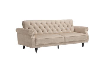 Slaapbank MAISON BELLE AFFAIRE 220cm vogue velvet champagne, Huis en Inrichting, Ophalen of Verzenden, Nieuw