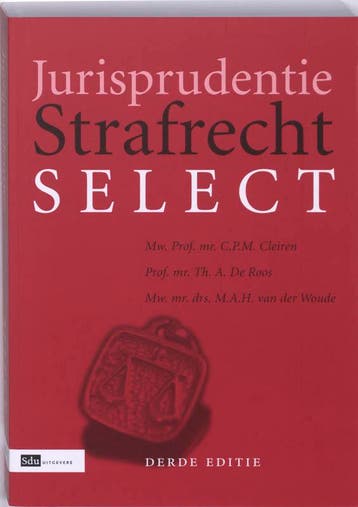 Jurisprudentie Strafrecht Select 9789012380553 T. Cleiren, Verzenden, Gelezen, T. Cleiren