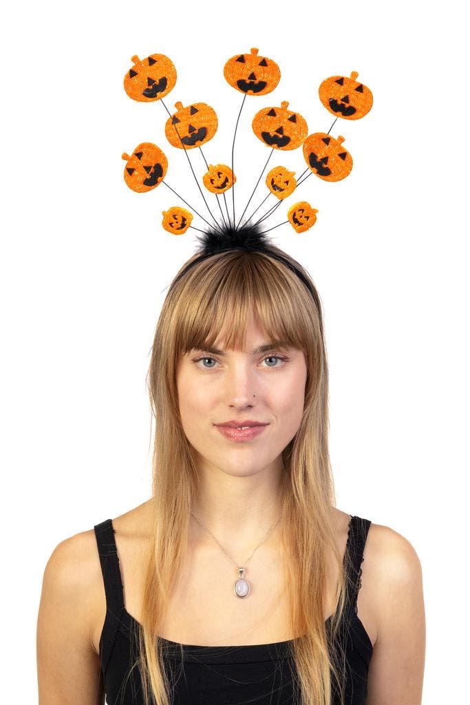 KIMU® Haarband Beertje Pompoen Oranje Zwart Dons Diadeem Hal, Kleding | Dames, Carnavalskleding en Feestkleding, Accessoires, Nieuw