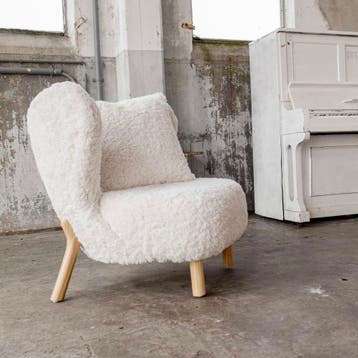 Little Kita Teddy Fauteuil | nu 30% korting (OP = OP), 75 tot 100 cm, Ophalen of Verzenden, Scandinavisch Design, 50 tot 75 cm