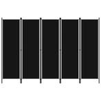 vidaXL Kamerscherm met 5 panelen 250x180 cm zwart, Verzenden, Nieuw