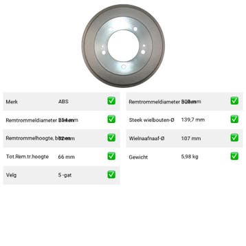 Remtrommel Achteras Daihatsu Rocky – AutopartsOnline.nl, Auto-onderdelen, Verzenden, Nieuw, Daihatsu