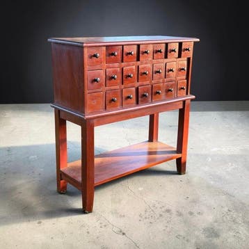 Meuble dappui - Genummerde lades - Hout - Boticario