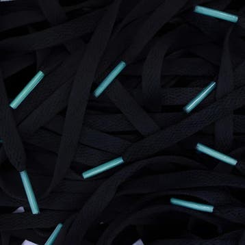 Custom veters - Zwart Teal • 120  cm x 8 mm, Ophalen of Verzenden, Nieuw
