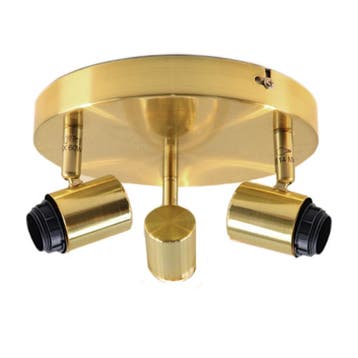 Aluminium plafondfitting goud, Rika, Huis en Inrichting, Ophalen of Verzenden, Nieuw, Metaal, Basis