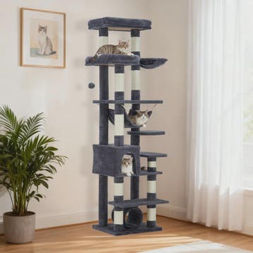 Luxe Multi-Level Kattenboom met Krabpalen, Hangmat en Speelt, Verzenden, Nieuw