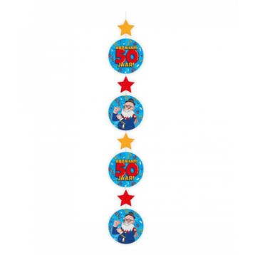 Hangdecoratie Abraham 50 Jaar, Verzenden, Nieuw, Feestartikel