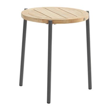 Yoga bijzettafel 45xH55 cm antraciet natural teak 4-Seasons, Tuin en Terras, Tuintafels, Ophalen of Verzenden, Nieuw