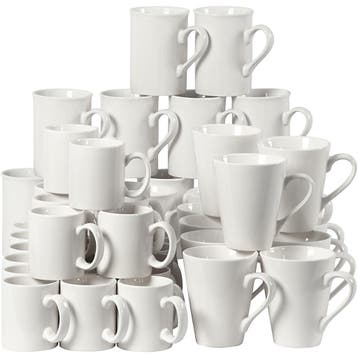 Mokken, H: 7-10 cm, wit, 48 stuk/ 1 doos, Nieuw