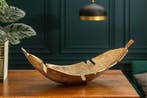 Design decoratieve kom GOUD BLAD 62cm bladgoud design metaal, Huis en Inrichting, Woonaccessoires | Vazen, Ophalen of Verzenden