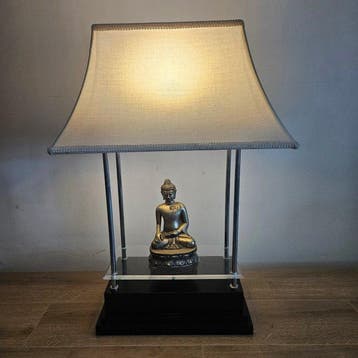 Lamp - Messing, plexiglas - metaal - Buddha lamp