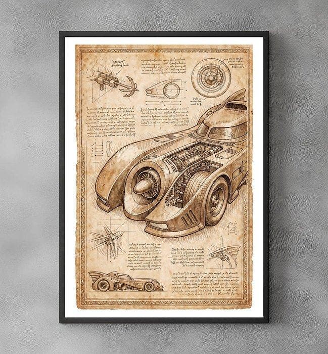 Batman - Batmobile Codex – Batman - Pop Art - Signed and, Verzamelen, Film en Tv