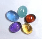 Partij zeldzame cabochons 100% natuurlijk Cabochon- 4.34 g -