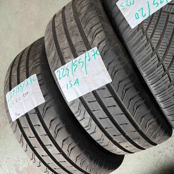 2 x Continental 225-55-17 Zomerbanden 9mm, Gebruikt, 17 inch, Ophalen of Verzenden, Band(en)