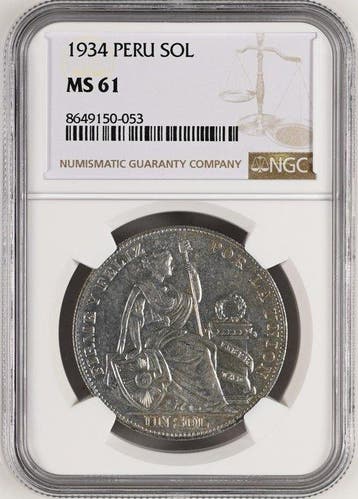 Peru. Sol 1934 - MS61